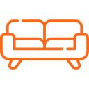 orange sofa icon
